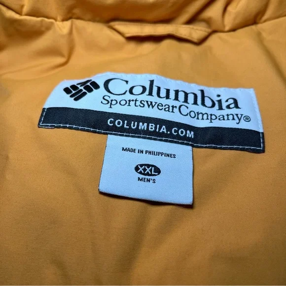 Columbia Yellow & Gray Coat Mens XXL with Hood Waterproof 206 XM5768